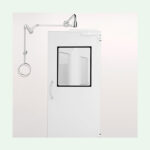 PremiumLine variable Körper-Notdusche mit Zugstangenumlenkung für Über-Tür-Montage – Image 3